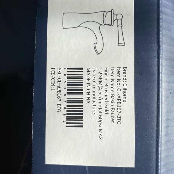 Bathroom sink faucet- single handle, brushed gold-new in box-Clihome - Picture 9 of 15